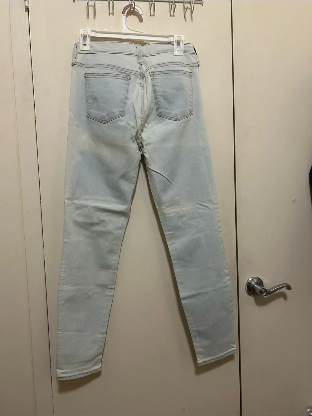 J. Crew High-Rise Skinny Jeans in Light Blue
